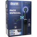 Cepillo dental electrico recargable oral b vitalty pro negro + pack pasta regalo