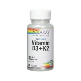 Solaray vitamina d3+k2 60 cap